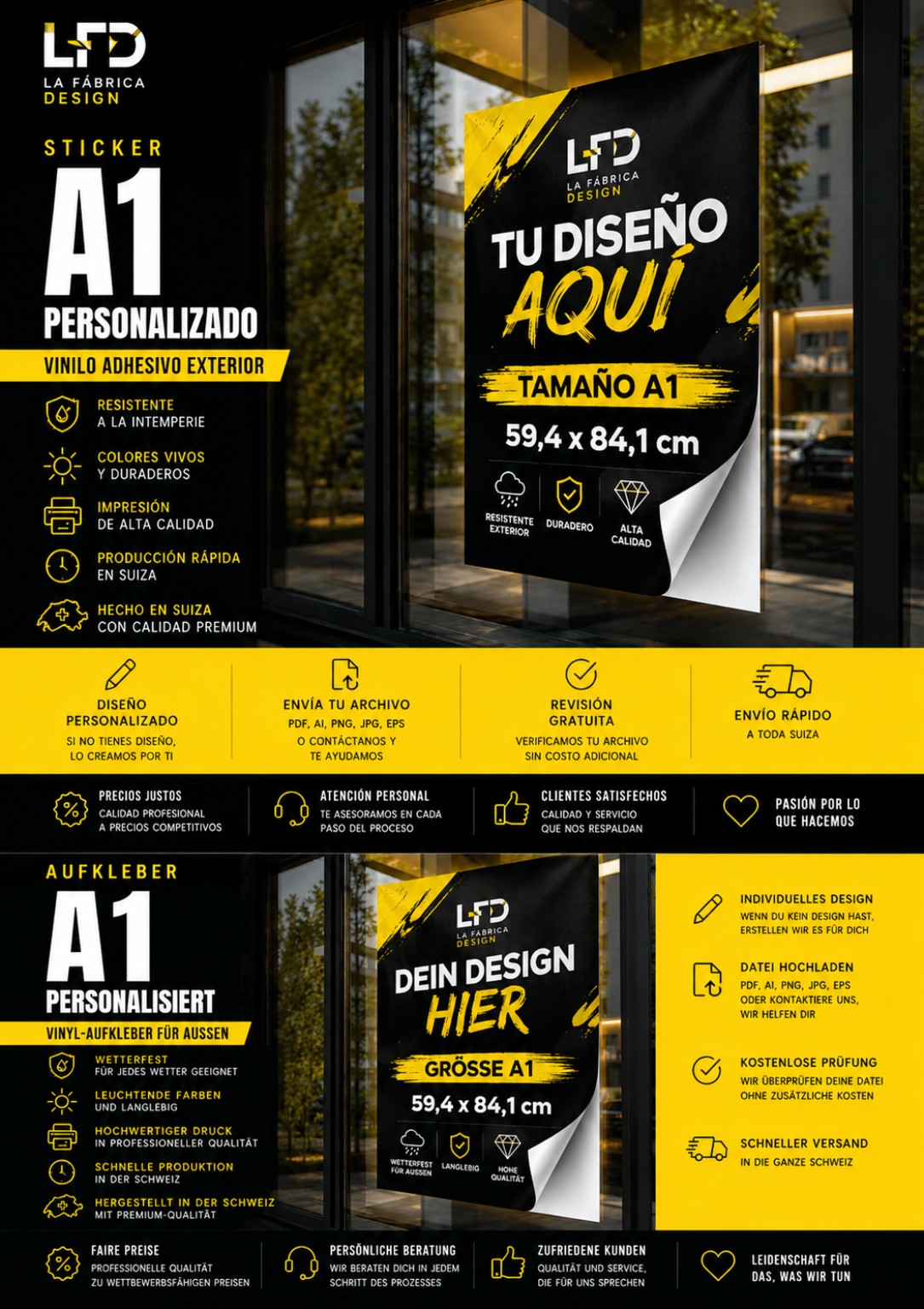 Sticker Vinilo A1 Personalizado | Adhesivo Grande 59,4 x 84,1 cm – La ...