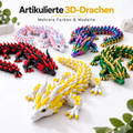 Artikulierte 3D-Drachen in mehreren Farben und Modellen