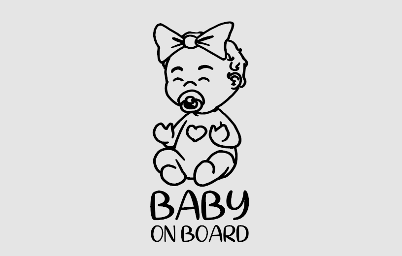 BEBE NIÑA A BORDO - Sticker Paradise LF