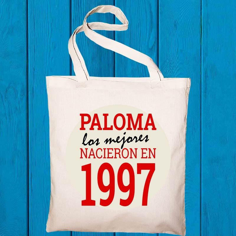 Bolsa tote bag personalizada año de nacimiento