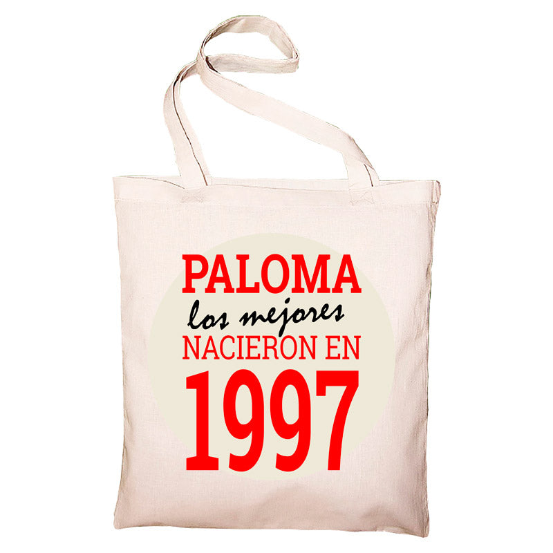 Bolsa tote bag personalizada año de nacimiento