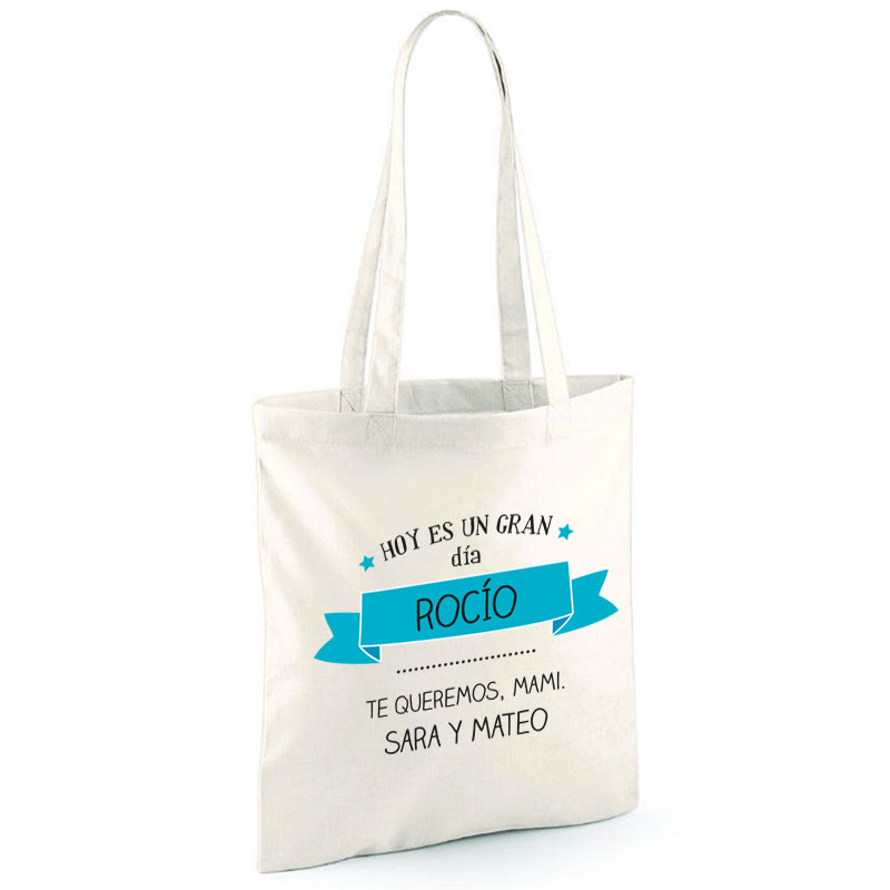 Bolsa tote bag personalizada con texto