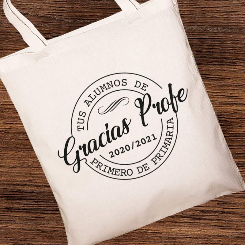 Bolsa tote BIO personalizada 'Gracias profe'