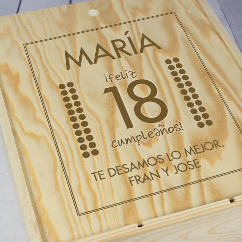 Caja botellas de vino 'cumpleaños'