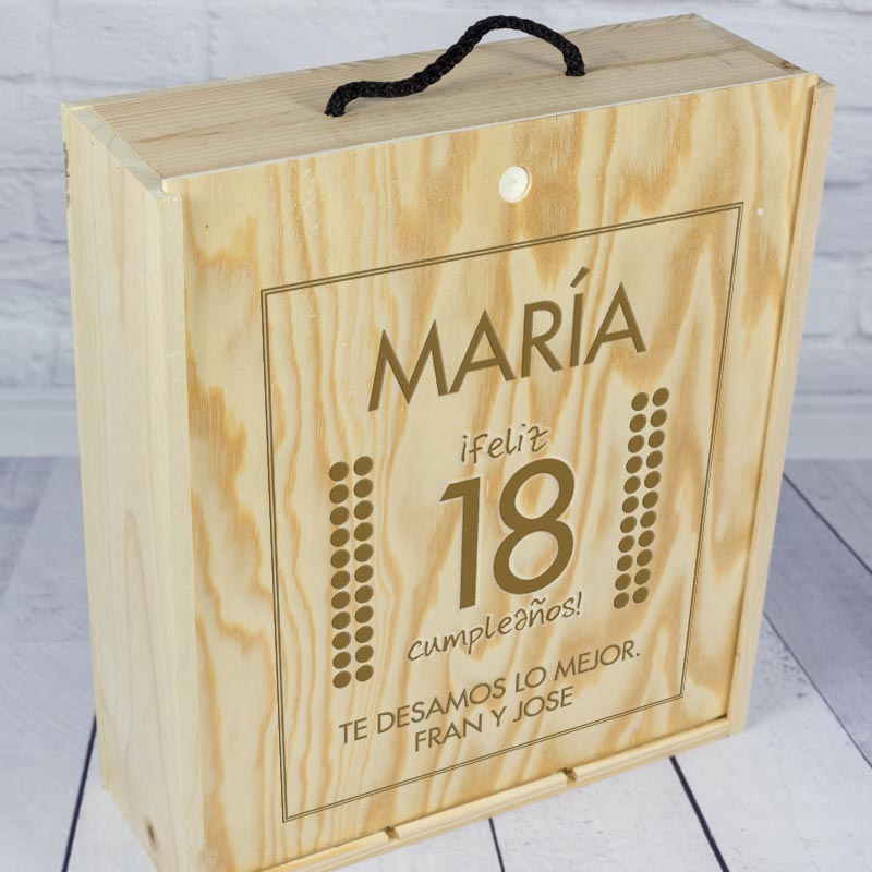 Caja botellas de vino 'cumpleaños'