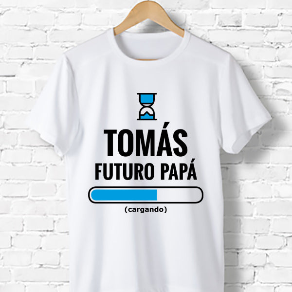 Camiseta futuro papá personalizada