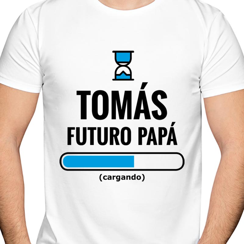 Camiseta futuro papá personalizada