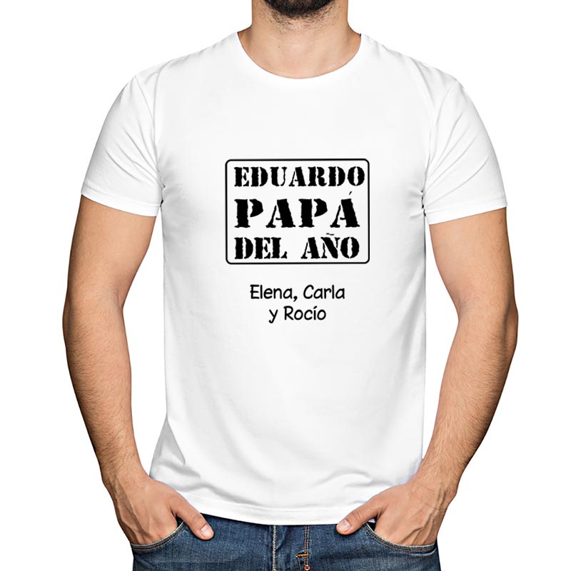 Camiseta Papá del año personalizada