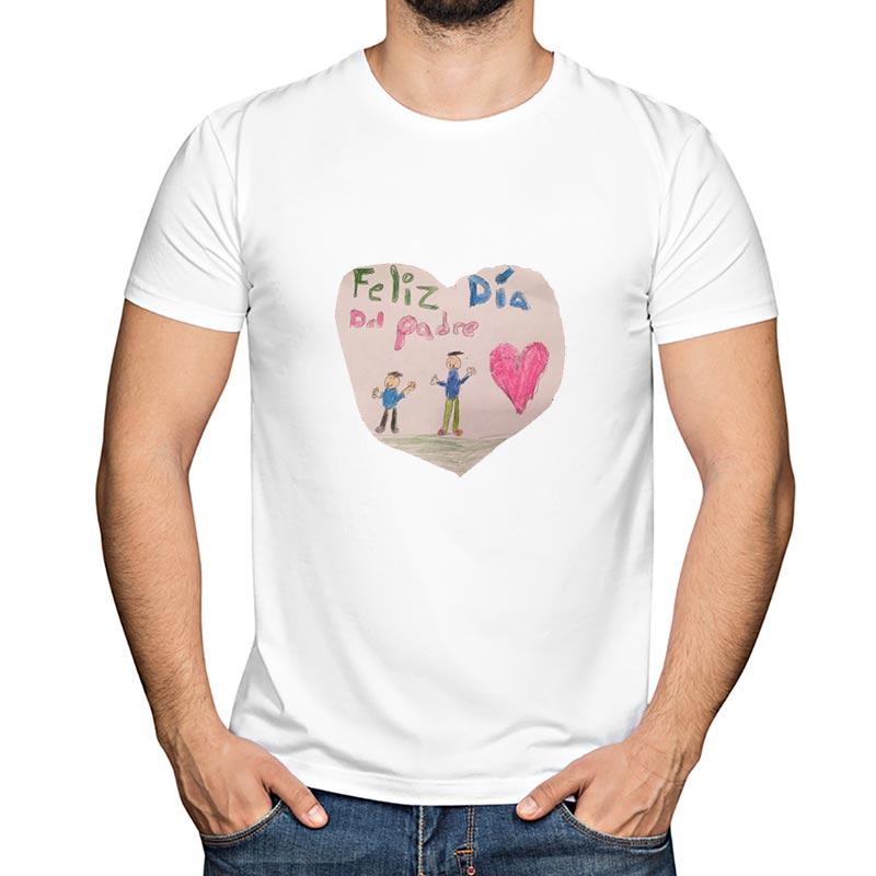 Camiseta personalizada con el dibujo de tu hijo