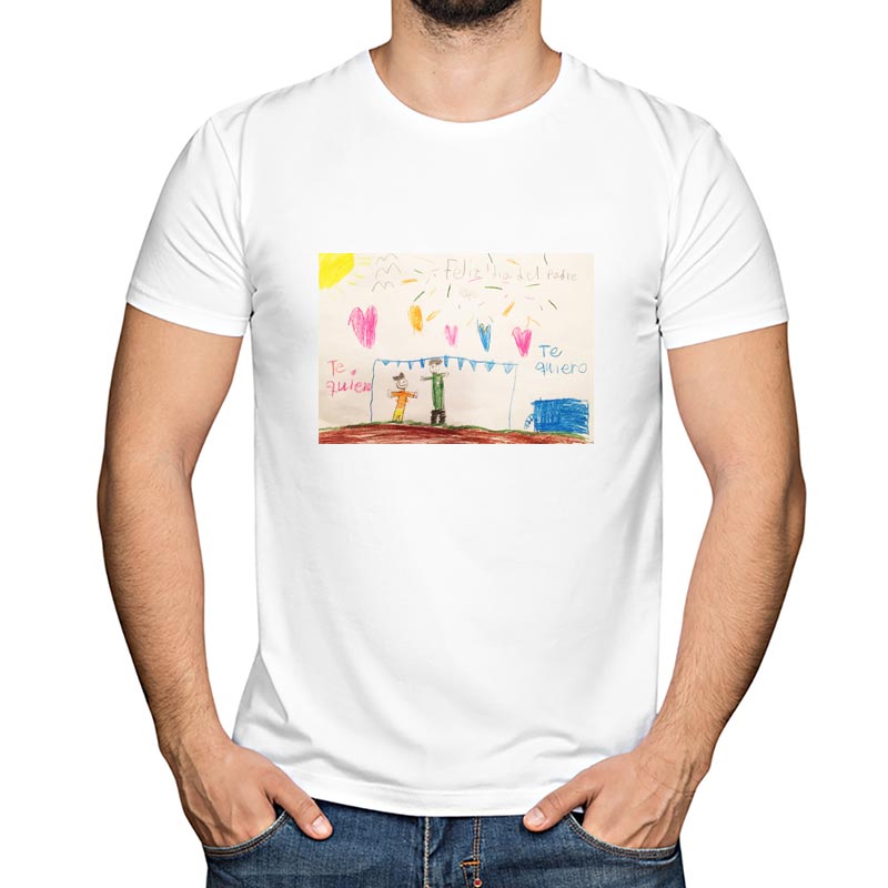 Camiseta personalizada con el dibujo de tu hijo