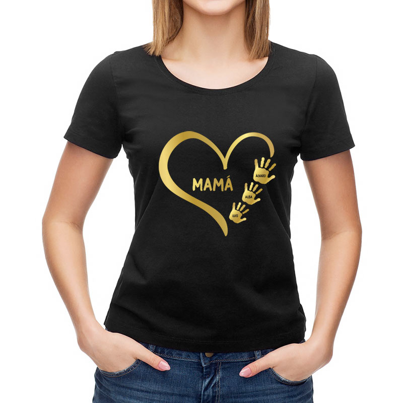 Camiseta personalizada 'Huellas de mamá'