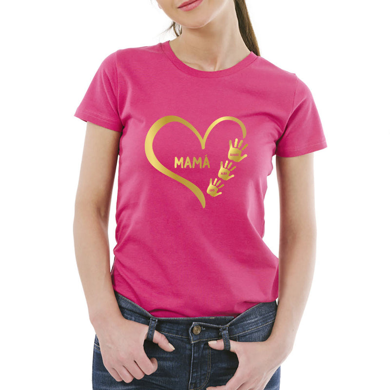 Camiseta personalizada 'Huellas de mamá'