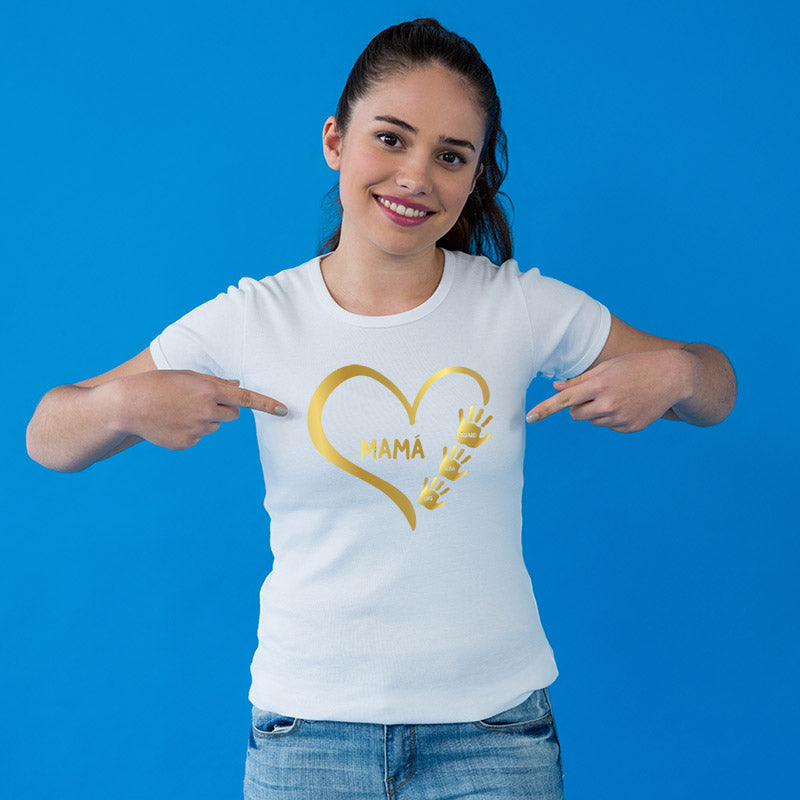 Camiseta personalizada 'Huellas de mamá'