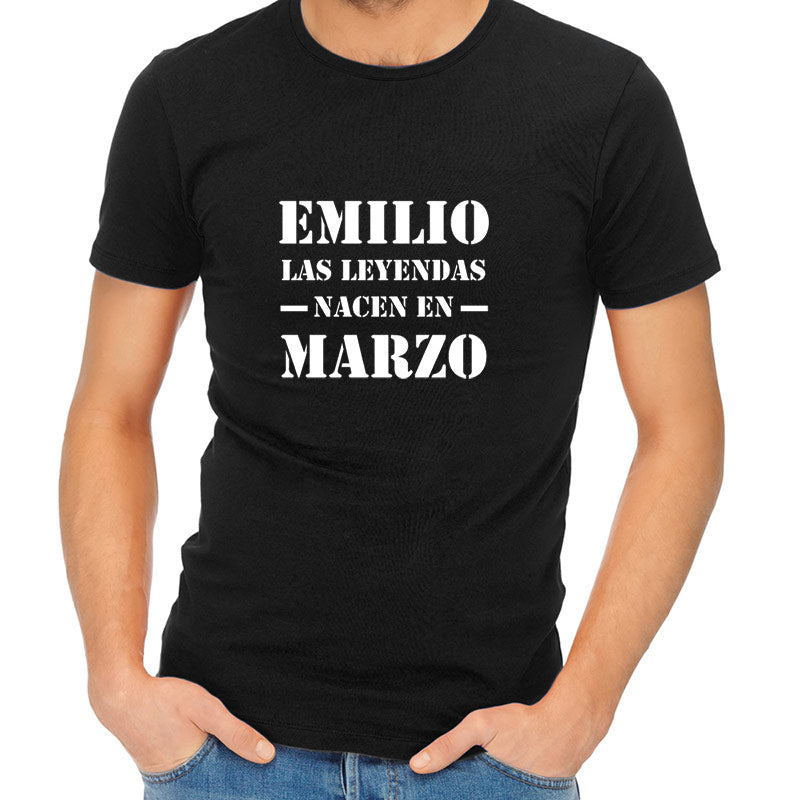 Camiseta personalizada Las leyendas nacen...