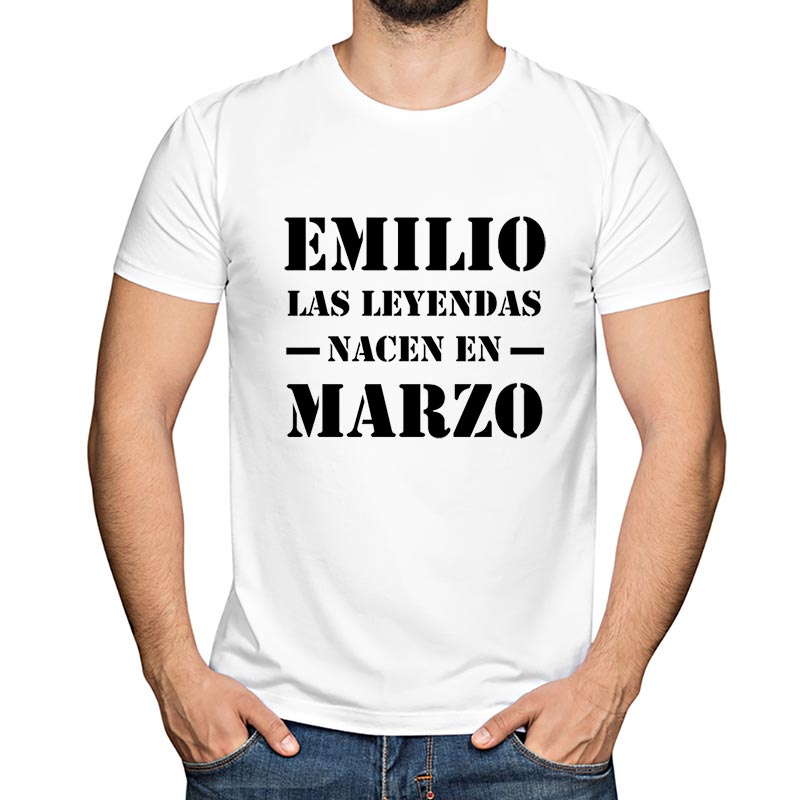 Camiseta personalizada Las leyendas nacen...