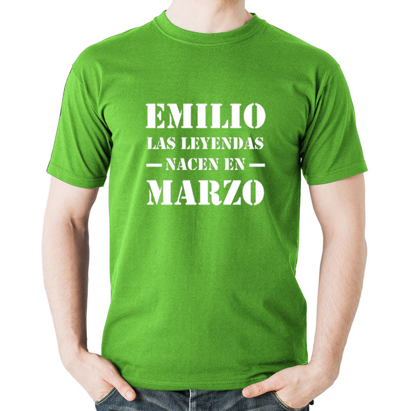 Camiseta personalizada Las leyendas nacen...