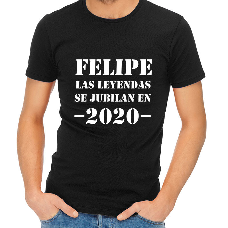 Camiseta personalizada Las leyendas se jubilan