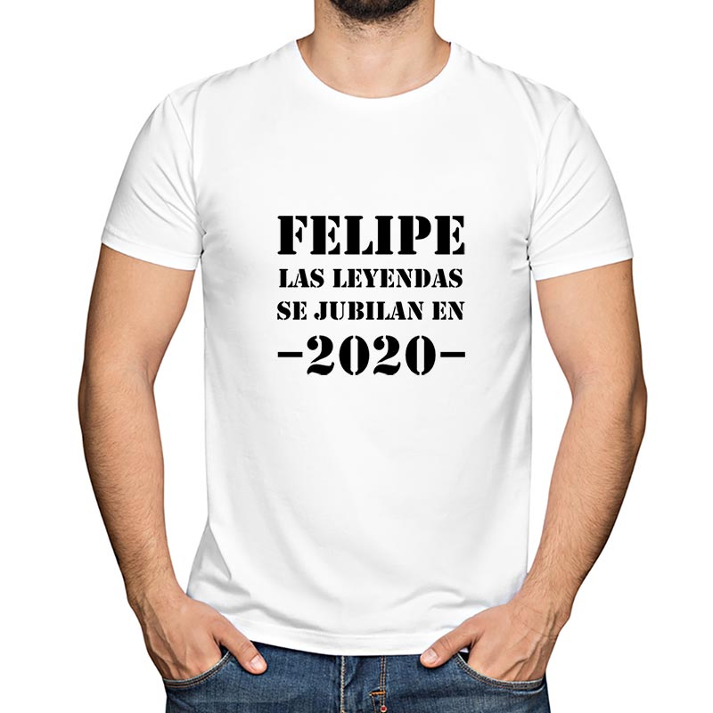 Camiseta personalizada Las leyendas se jubilan