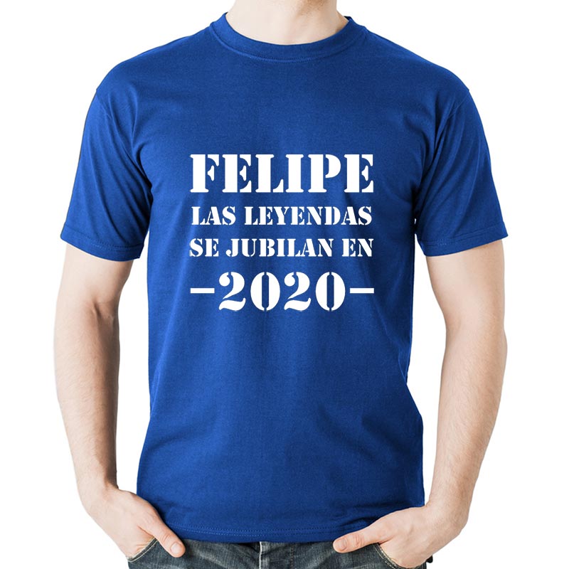 Camiseta personalizada Las leyendas se jubilan