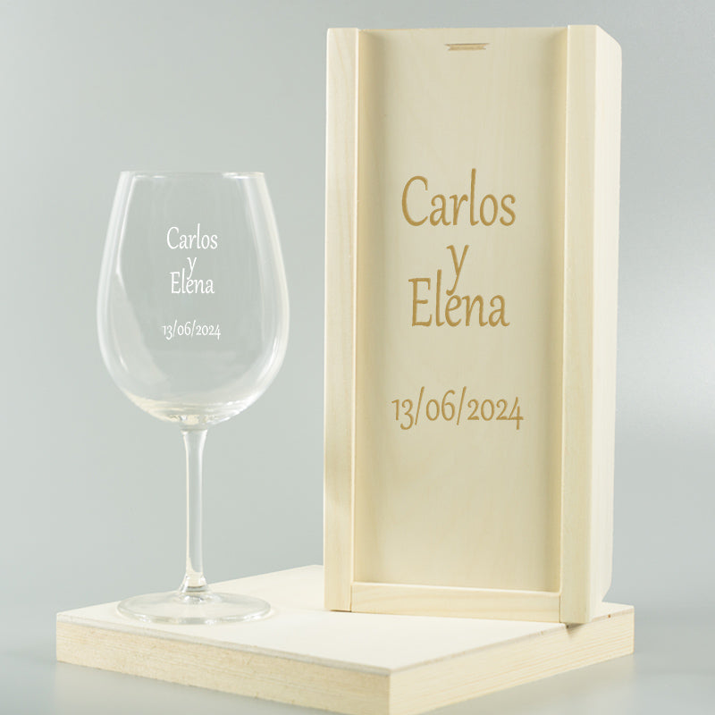 Copa de Vino Personalizada con Grabado Láser