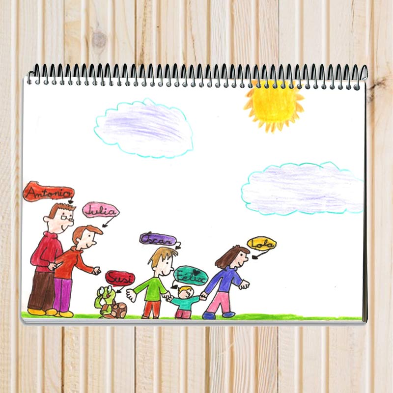 Cuaderno personalizado con el dibujo de tu hijo