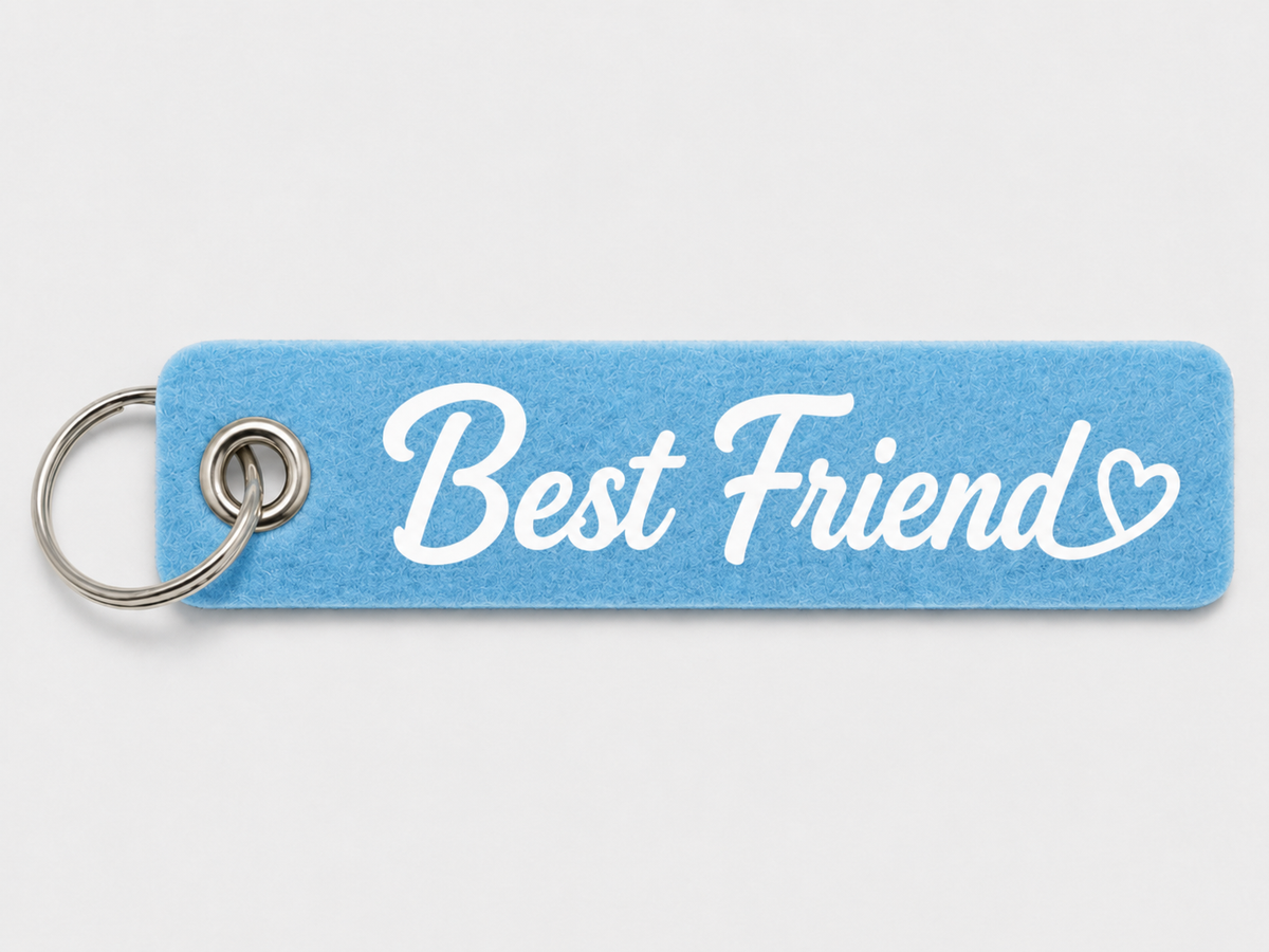 Filz-Schlüsselanhänger Best Friend in Hellblau