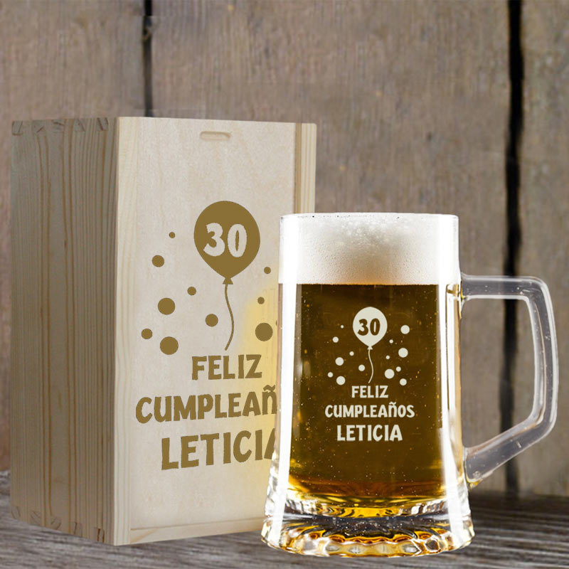 Jarra de cerveza para cumpleaños