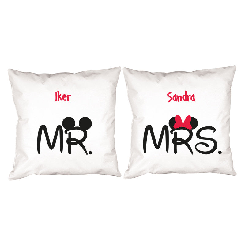 Pack de Cojines Mr y Mrs Personalizados: ¡Un Toque Romántico para tu Hogar!