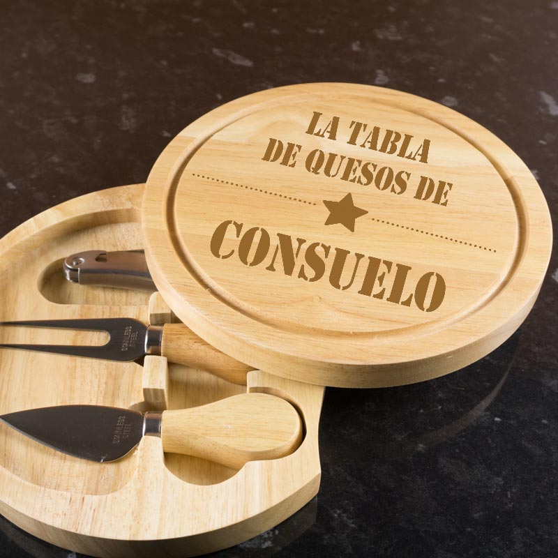 Tabla de quesos grabada