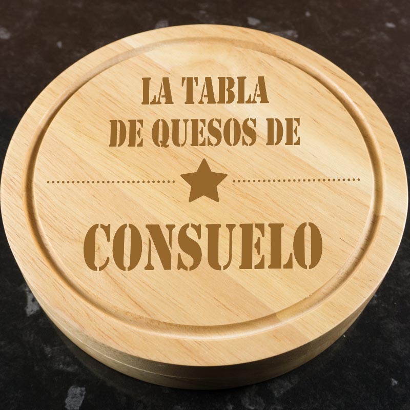 Tabla de quesos grabada