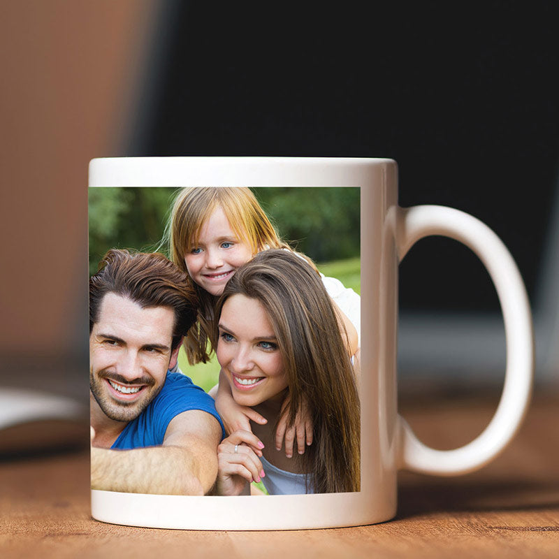 Taza blanca personalizada con foto