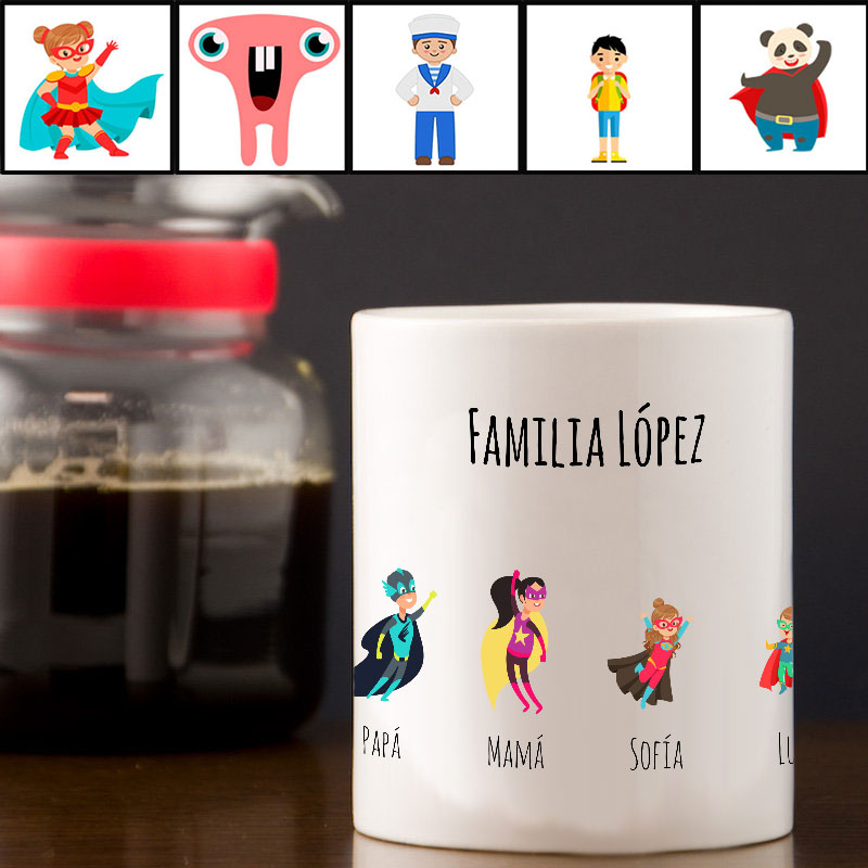 Taza familias personalizado