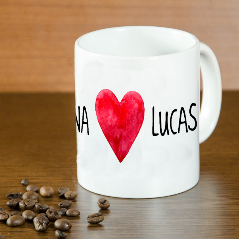 Taza personalizada corazón