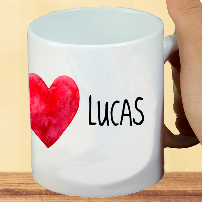 Taza personalizada corazón