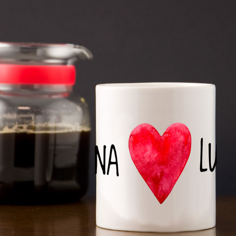 Taza personalizada corazón