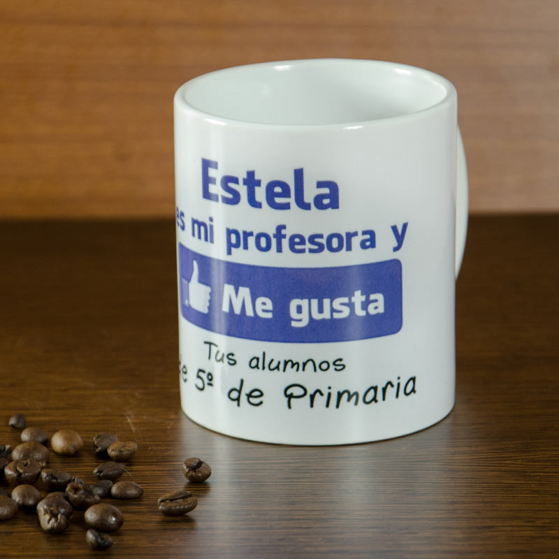 Taza personalizada "Me gusta mi profesor"