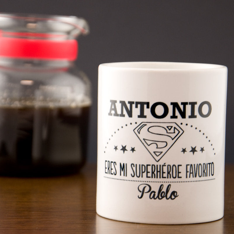 Taza personalizada para mi superhéroe