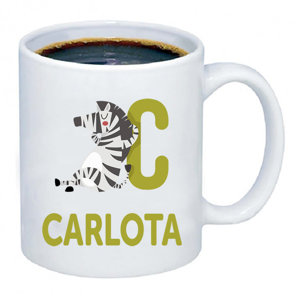 Taza personalizada 'alfabeto animal'