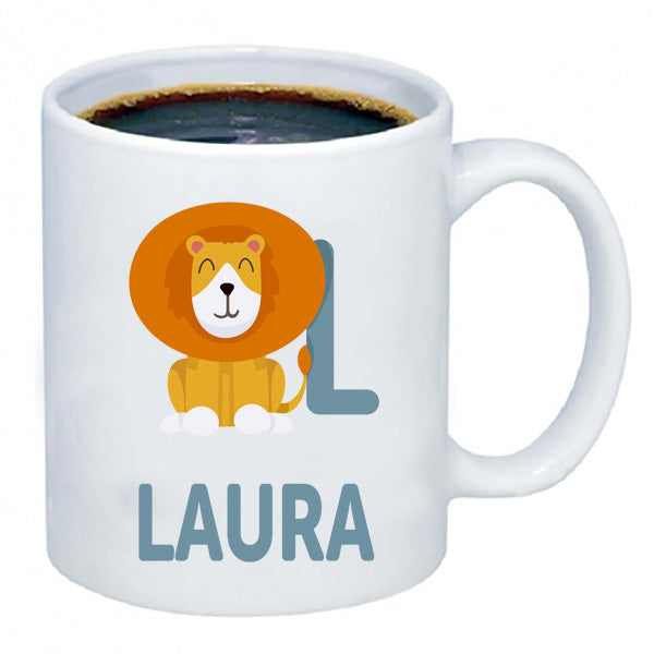 Taza personalizada 'alfabeto animal'