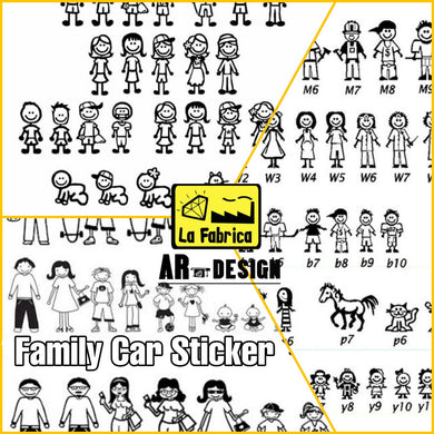 Sticker muñecos familia