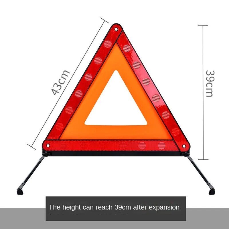 Triángulo de Emergencia para Coche con Reflectante Rojo de Seguridad Vial