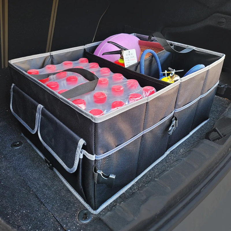 Organizador de Maletero de Coche - Duradero y Plegable con Múltiples Compartimentos